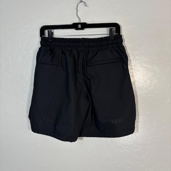 ASRV Shorts Mens Medium Black Tetra Training Gym Athletic Lined Zip Pockets - Picture 3 of 9